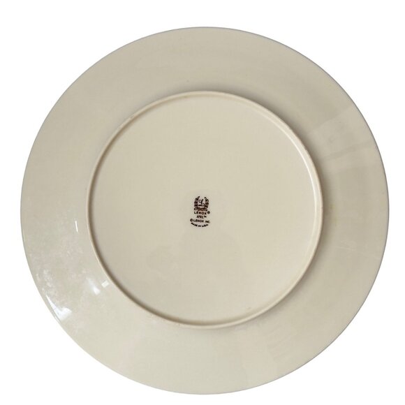 Lenox April China Dinner Plate 10.5" USA Floral Design Ivory Platinum Trim. Set - Picture 5 of 9